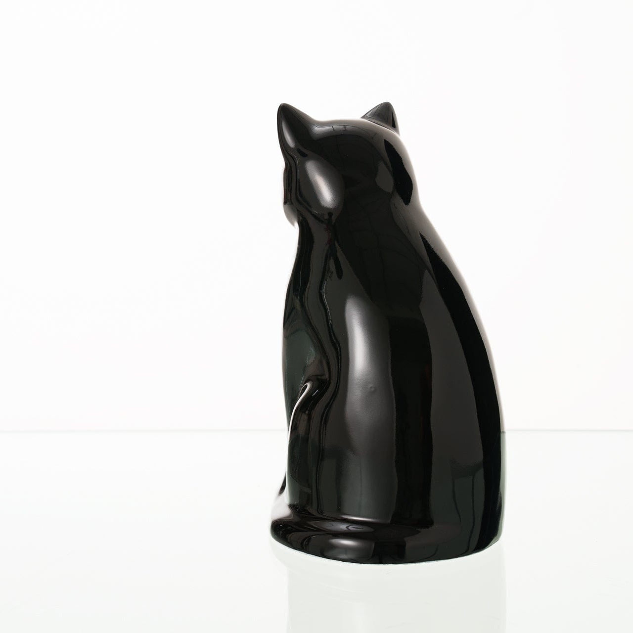 "Meow" Pet Urn for Cat - Black | Ceramic | Handmade - Pulvis Art Urns