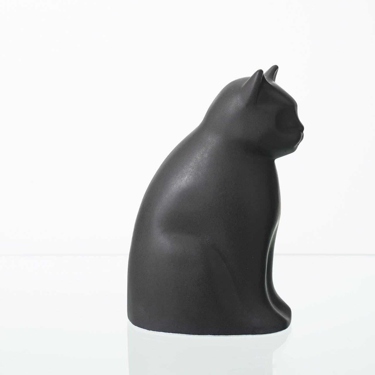 "Meow" Pet Urn for Cat - Gray Matte | Ceramic | Handmade - Pulvis Art Urns