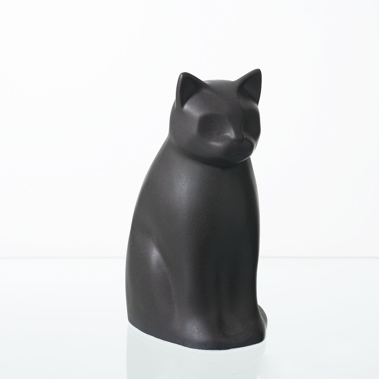 "Meow" Pet Urn for Cat - Gray Matte | Ceramic | Handmade - Pulvis Art Urns