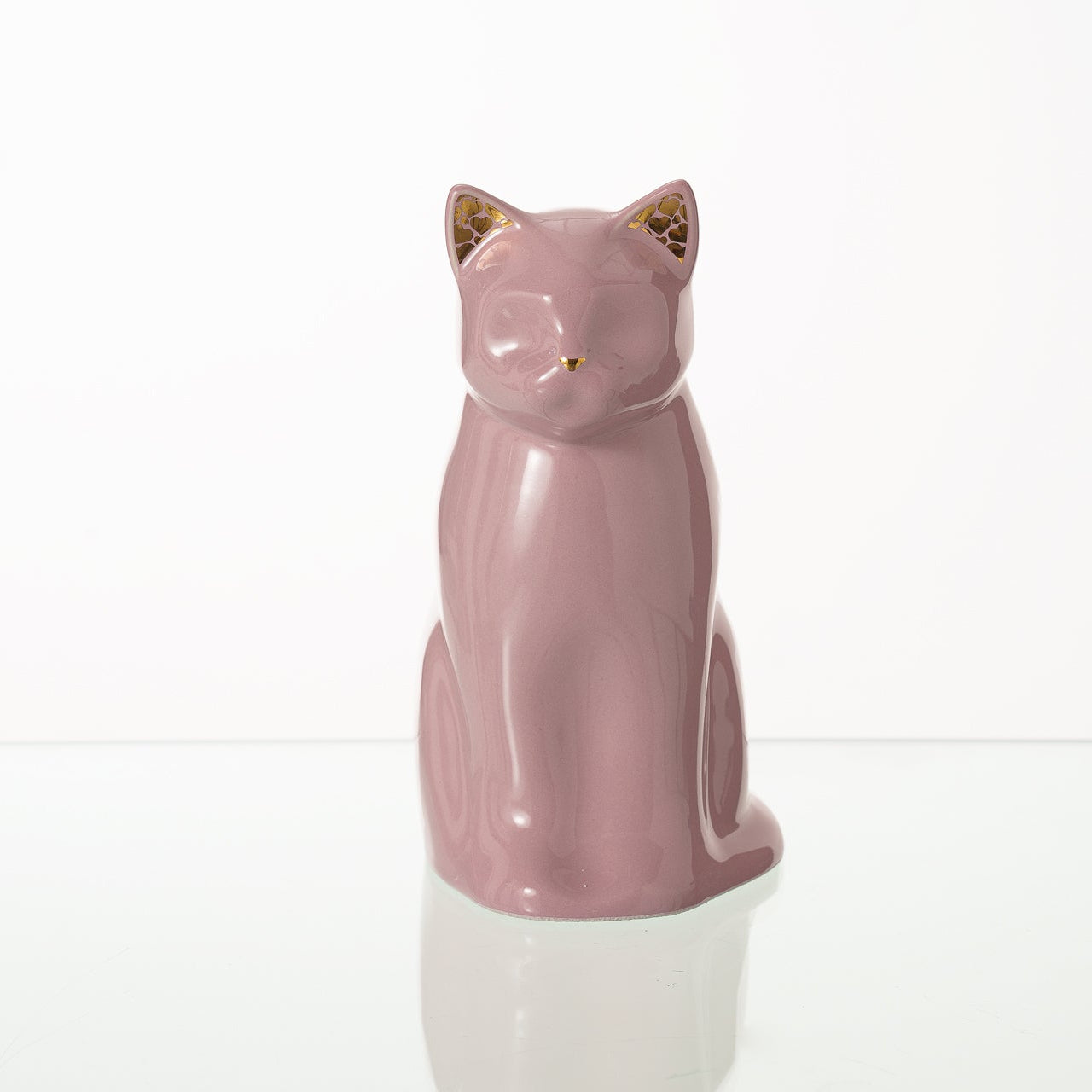 "Meow" Pet Urn for Cat - Pink | Ceramic | Handmade - Pulvis Art Urns