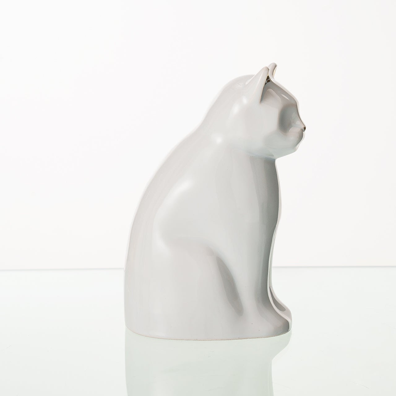"Meow" Pet Urn for Cat - White | Ceramic | Handmade - Pulvis Art Urns