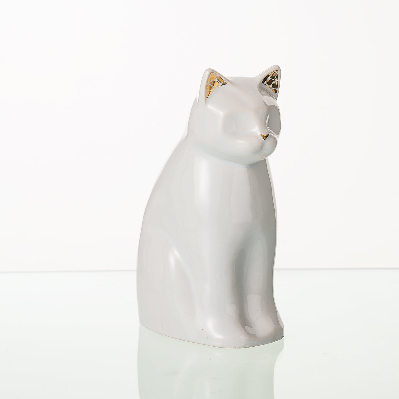 "Meow" Pet Urn for Cat - White | Ceramic | Handmade - Pulvis Art Urns