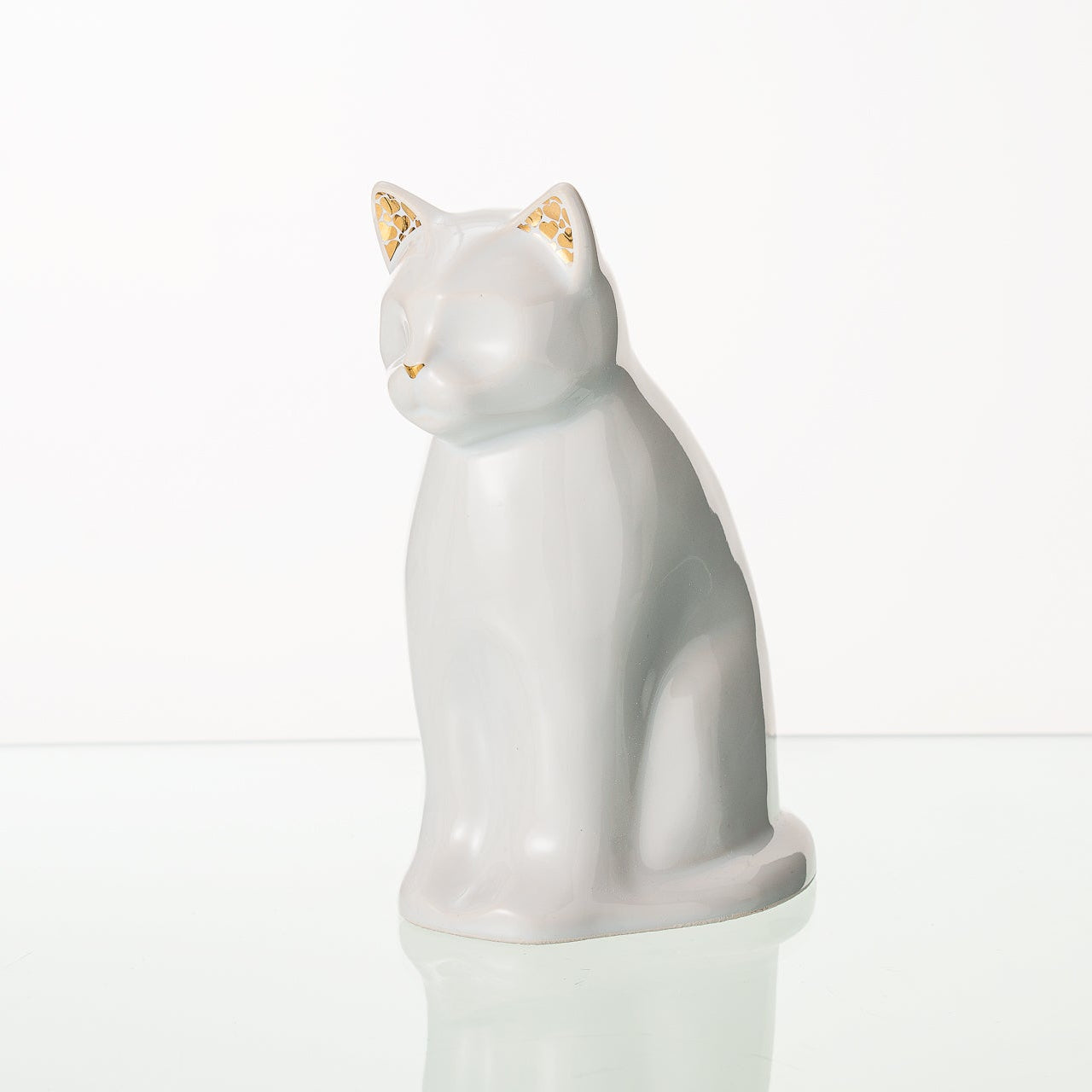 "Meow" Pet Urn for Cat - White | Ceramic | Handmade - Pulvis Art Urns