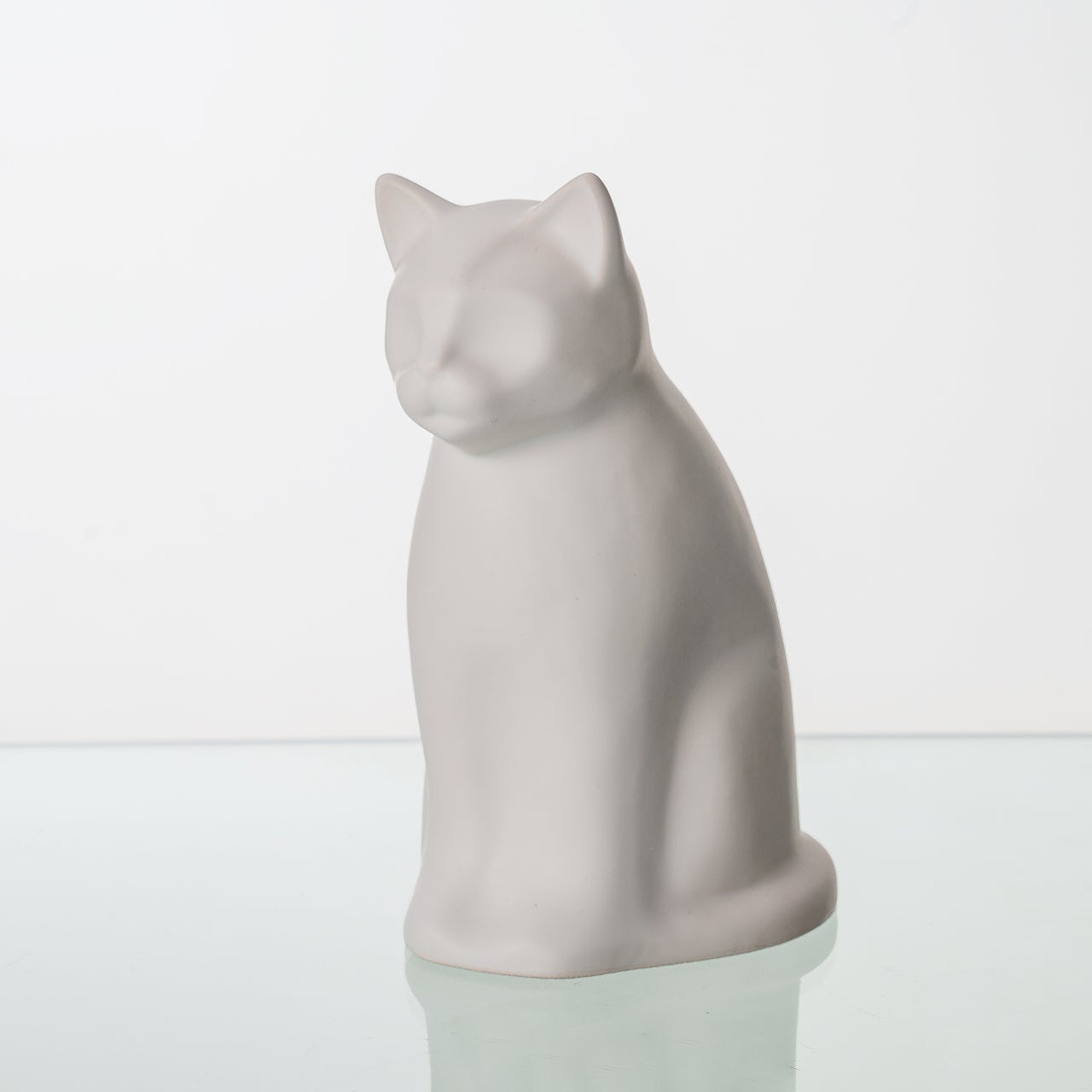 "Meow" Pet Urn for Cat - White Matte | Ceramic | Handmade - Pulvis Art Urns