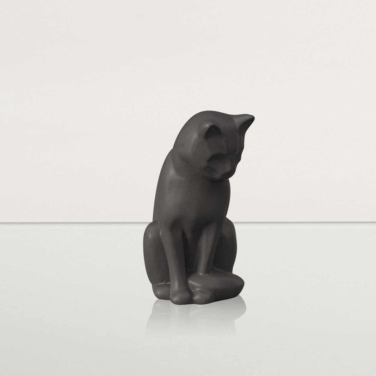 Mini Pet Urn for Ashes Neko - Gray Matte | Ceramic | Handmade Cat Urn - Pulvis Art Urns
