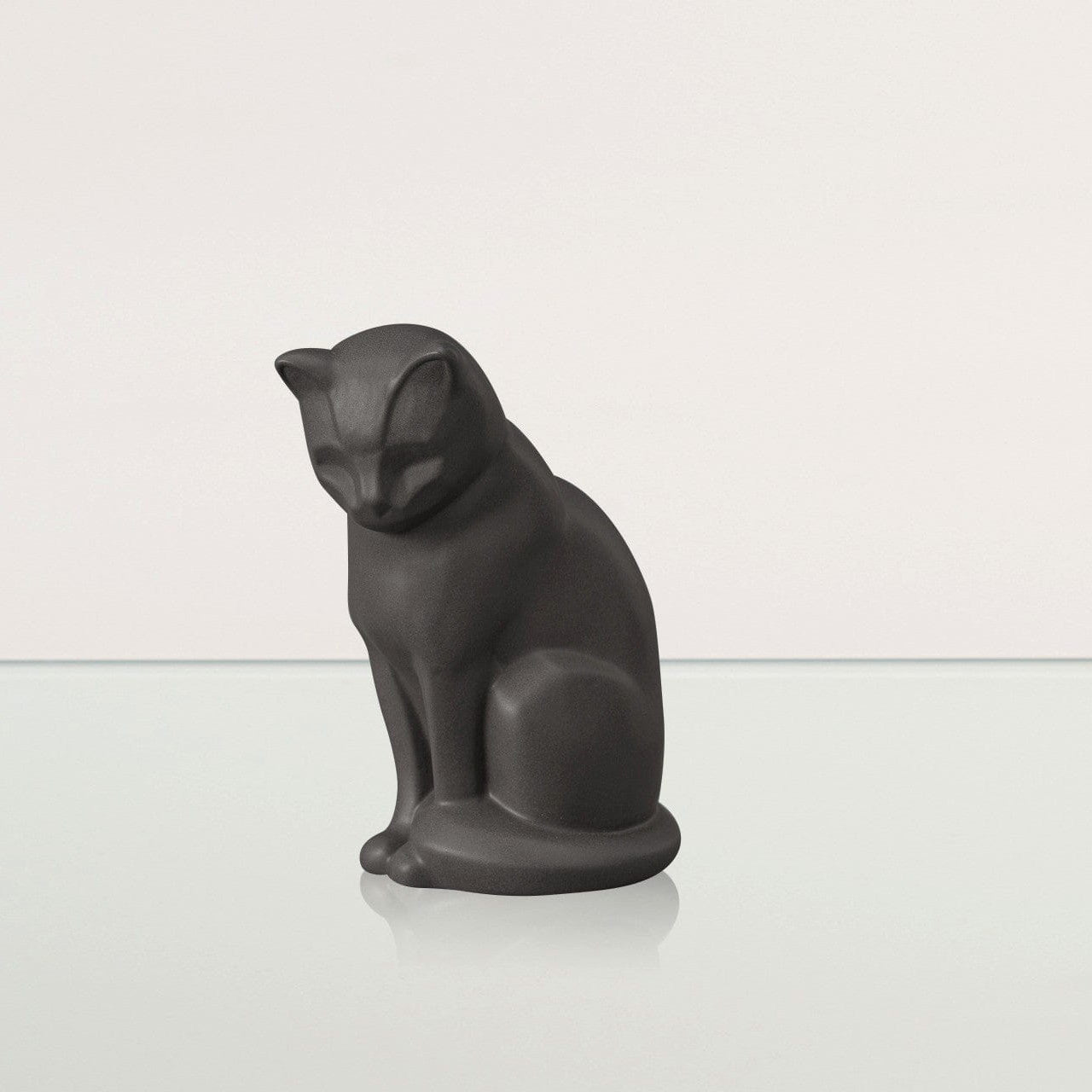 Mini Pet Urn for Ashes Neko - Gray Matte | Ceramic | Handmade Cat Urn - Pulvis Art Urns