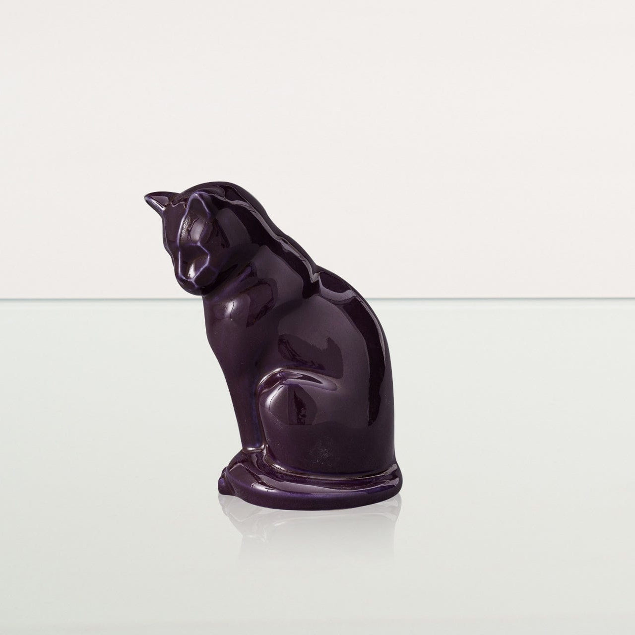 Mini Pet Urn for Ashes Neko - Violet | Ceramic | Handmade Cat Urn - Pulvis Art Urns