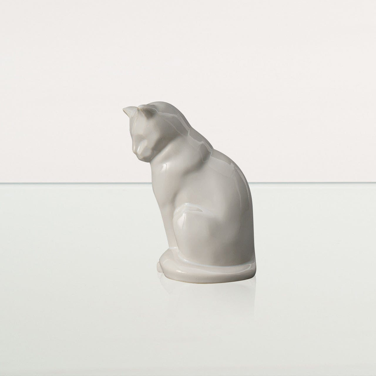 Mini Pet Urn for Ashes Neko - White | Ceramic | Handmade Cat Urn - Pulvis Art Urns
