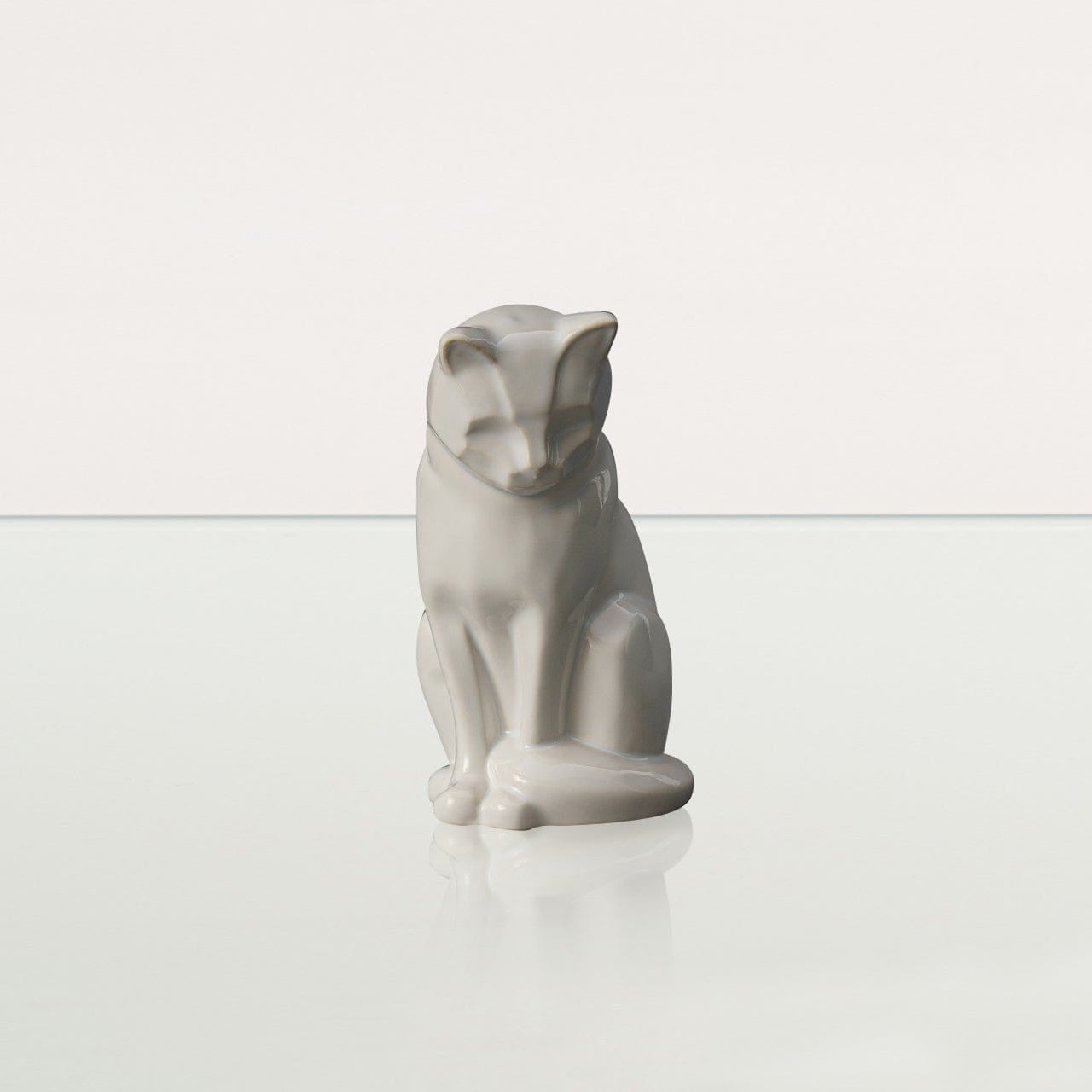 Mini Pet Urn for Ashes Neko - White | Ceramic | Handmade Cat Urn - Pulvis Art Urns