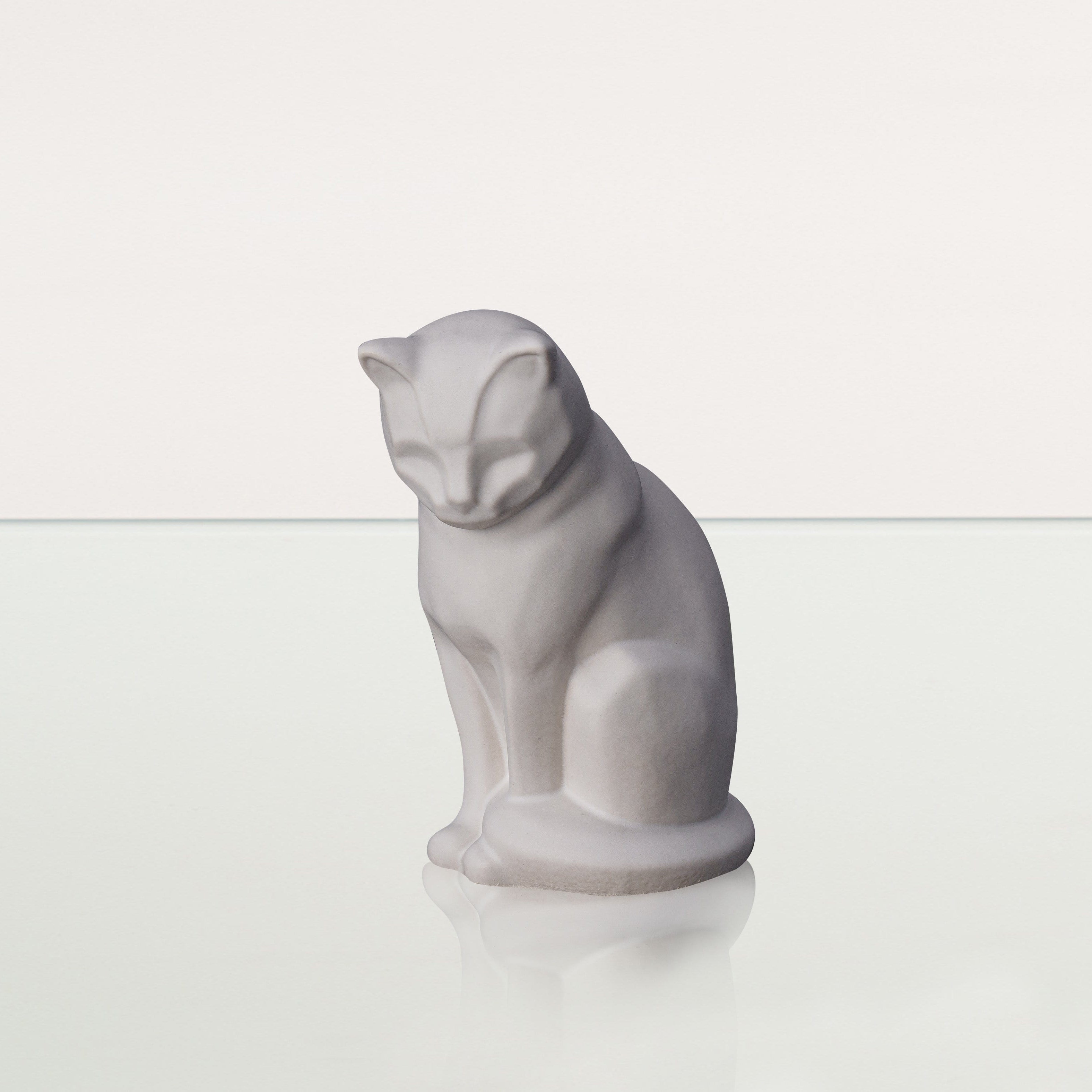 Mini Pet Urn for Ashes Neko - White Matte | Ceramic | Handmade Cat