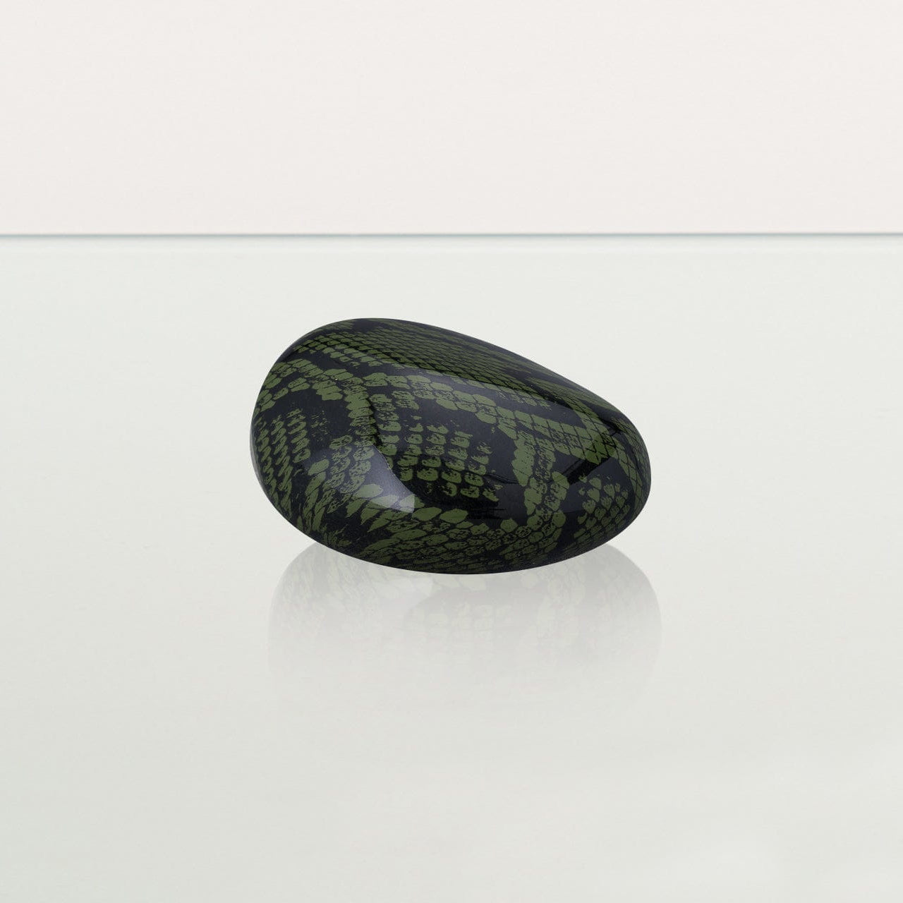 Mini Reptile Urn - Dark Green | Ceramic | HydroGraphics - Pulvis Art Urns