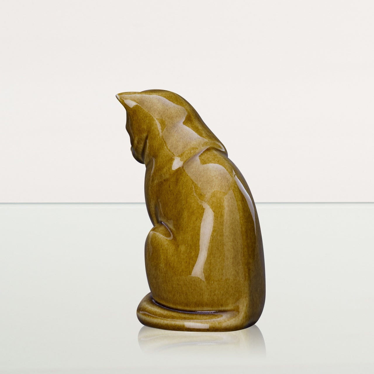 Neko Pet Urn for Ashes - Dark Sand | Ceramic | Handmade Cat Urn - Pulvis Art Urns