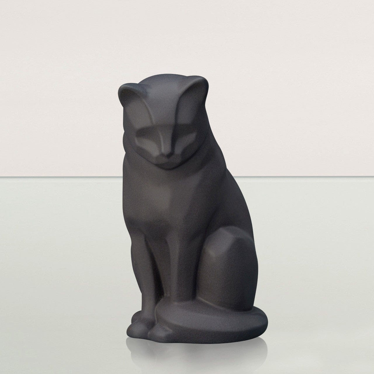 Neko Pet Urn for Ashes - Gray Matte | Ceramic | Handmade Cat Urn - Pulvis Art Urns