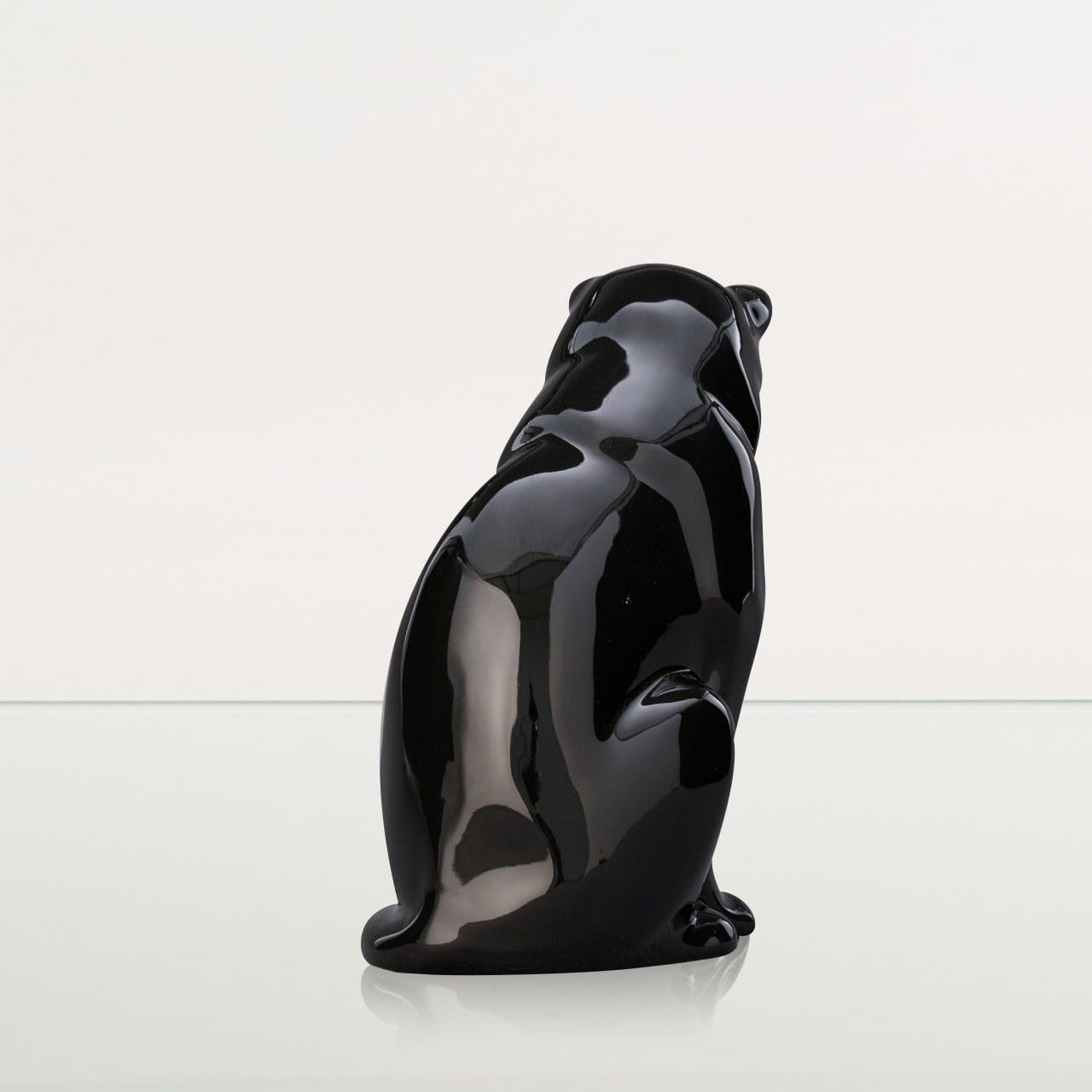 Neko Pet Urn for Ashes - Lamp Black | Ceramic | Handmade Cat Urn - Pulvis Art Urns