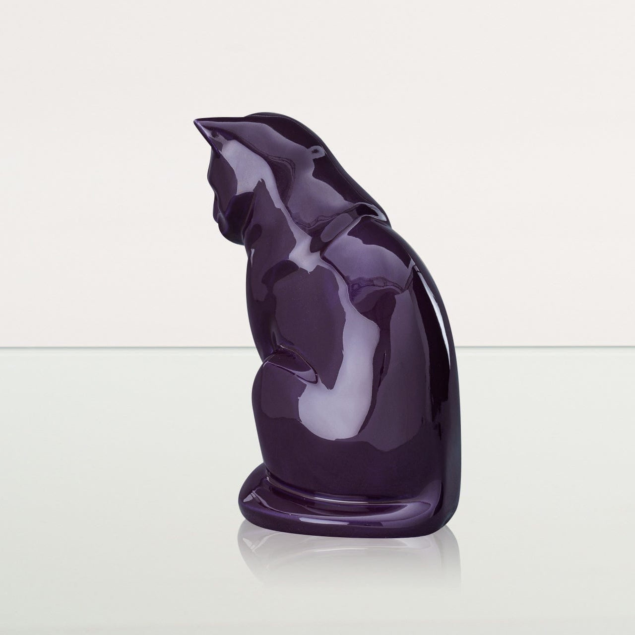 Neko Pet Urn for Ashes - Violet | Ceramic | Handmade Cat Urn - Pulvis Art Urns