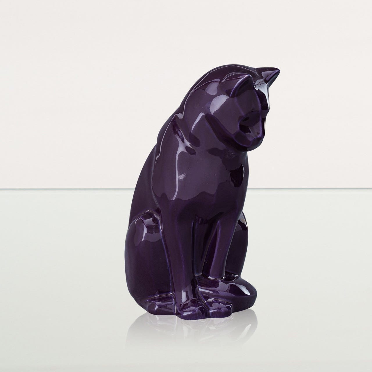 Neko Pet Urn for Ashes - Violet | Ceramic | Handmade Cat Urn - Pulvis Art Urns