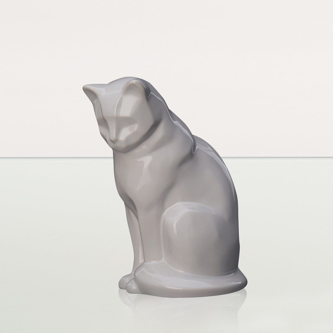 Neko Pet Urn for Ashes - White | Ceramic | Handmade Cat Urn - Pulvis Art Urns