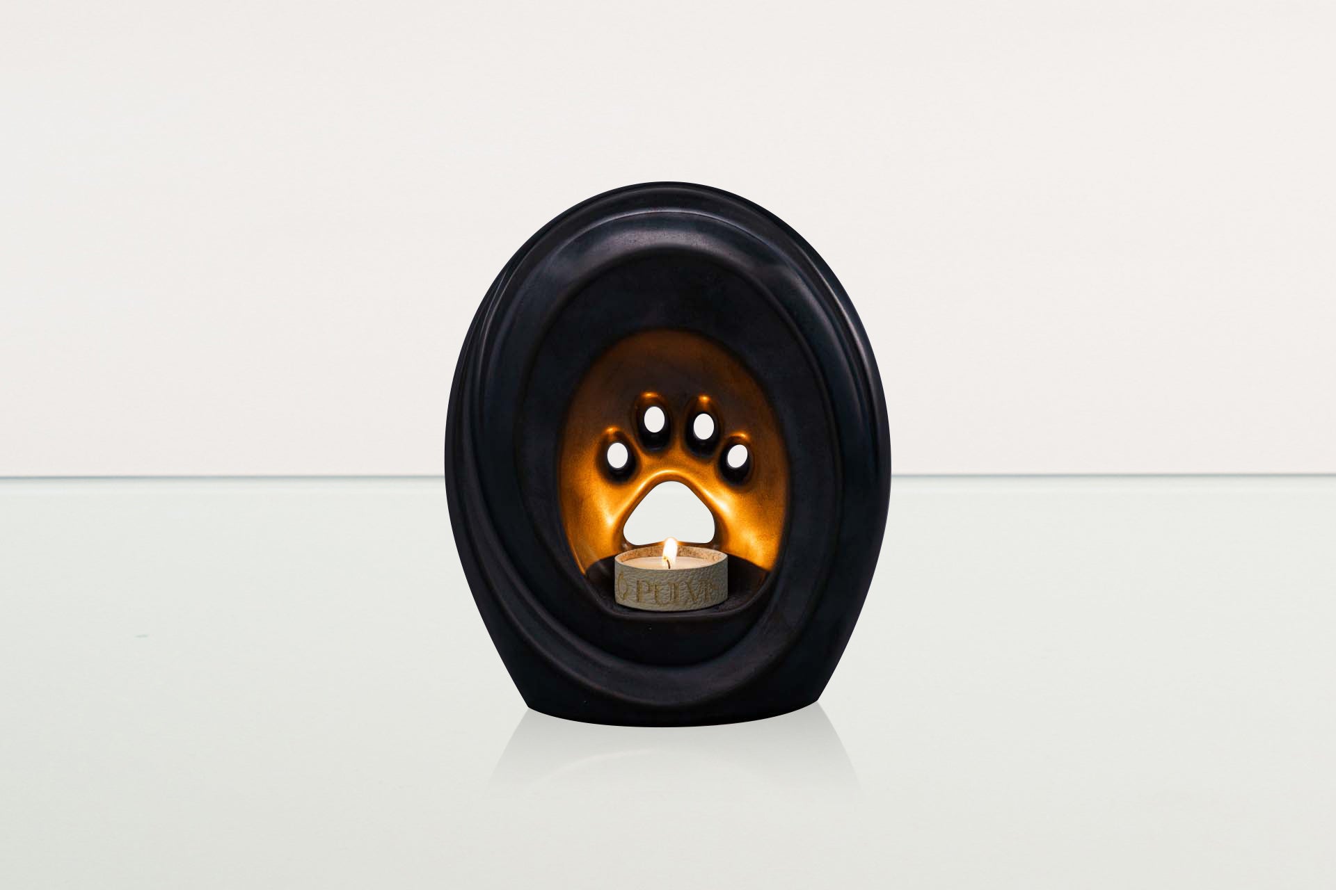 Paw Pet Urn for Ashes - Dark Matte | Ceramic | Handmade Pet Urn - Pulvis Art Urns