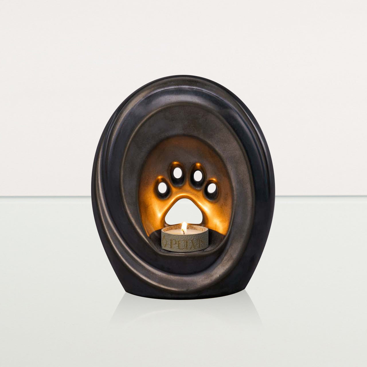 Paw Pet Urn for Ashes - Dark Matte | Ceramic | Handmade Pet Urn - Pulvis Art Urns