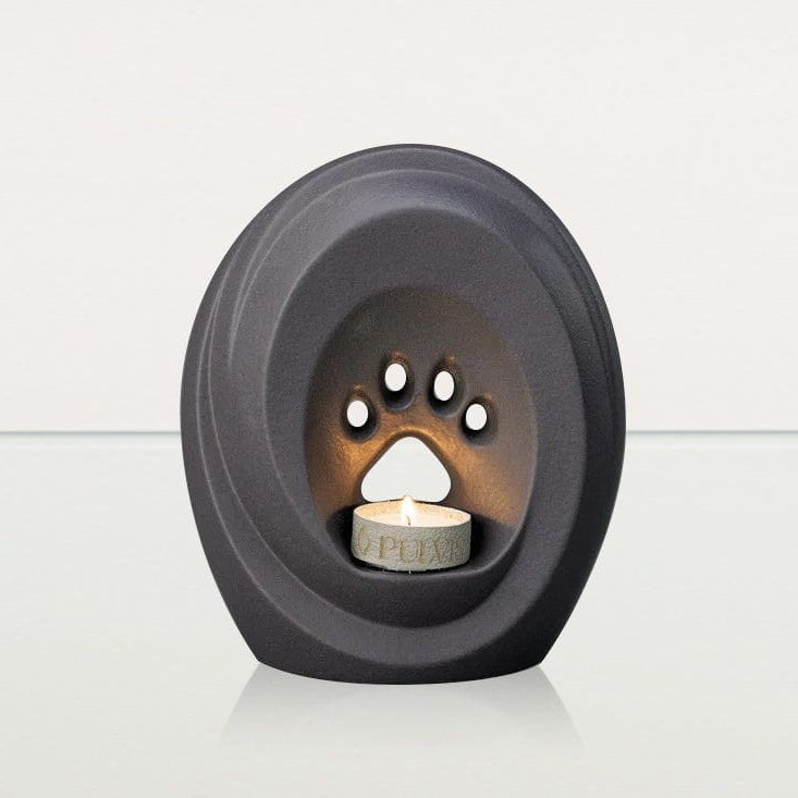 Paw Pet Urn for Ashes - Grey Matte | Ceramic | Handmade - Pulvis Art Urns