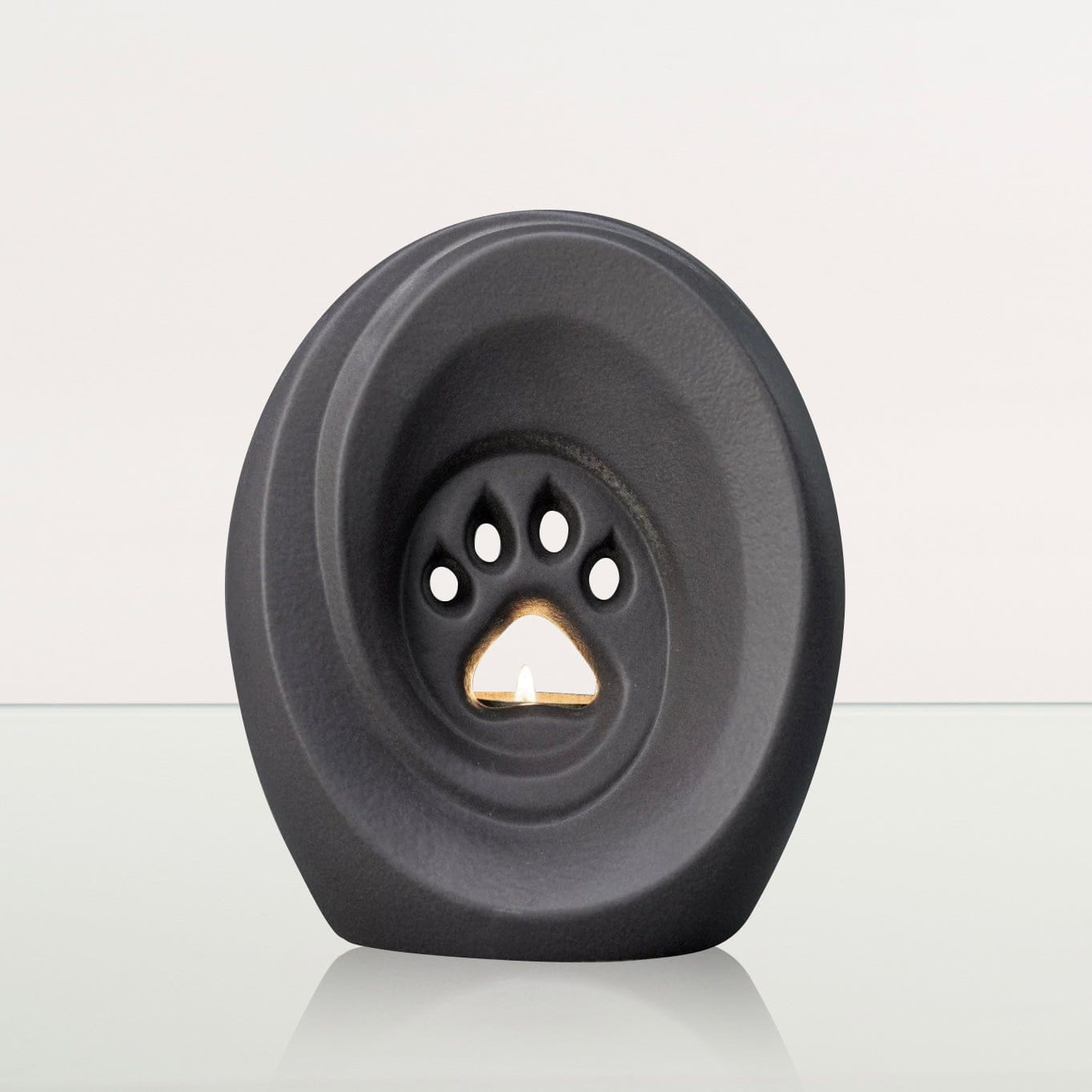 Paw Pet Urn for Ashes - Grey Matte | Ceramic | Handmade - Pulvis Art Urns