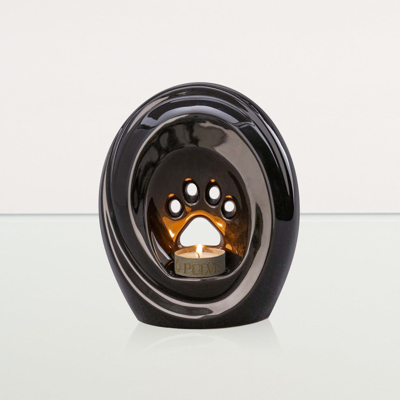 Paw Pet Urn for Ashes - Lamp Black | Ceramic | Handmade - Pulvis Art Urns