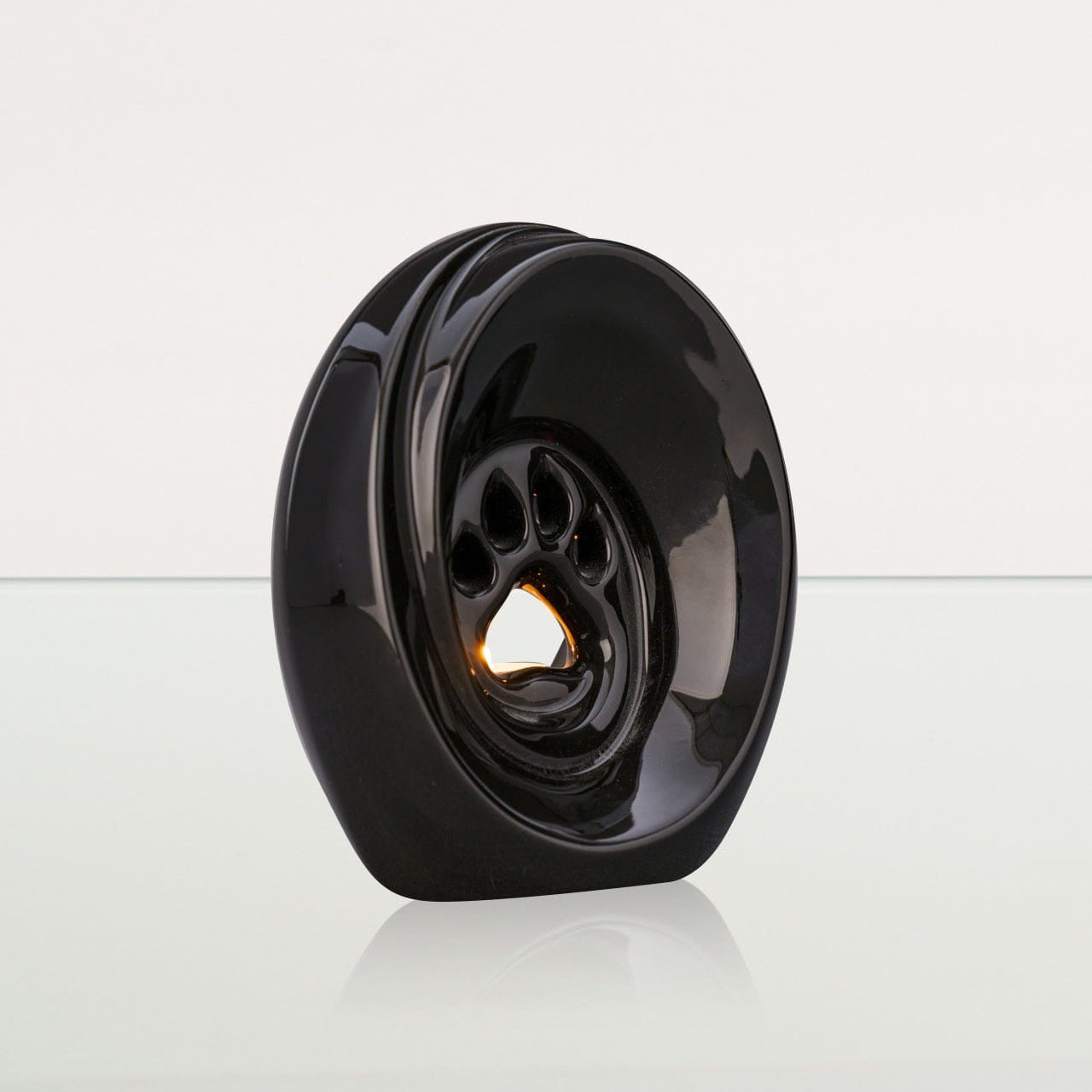 Paw Pet Urn for Ashes - Lamp Black | Ceramic | Handmade - Pulvis Art Urns