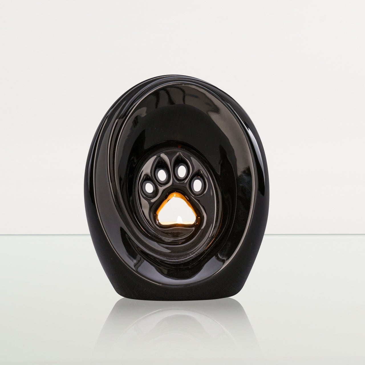 Paw Pet Urn for Ashes - Lamp Black | Ceramic | Handmade - Pulvis Art Urns