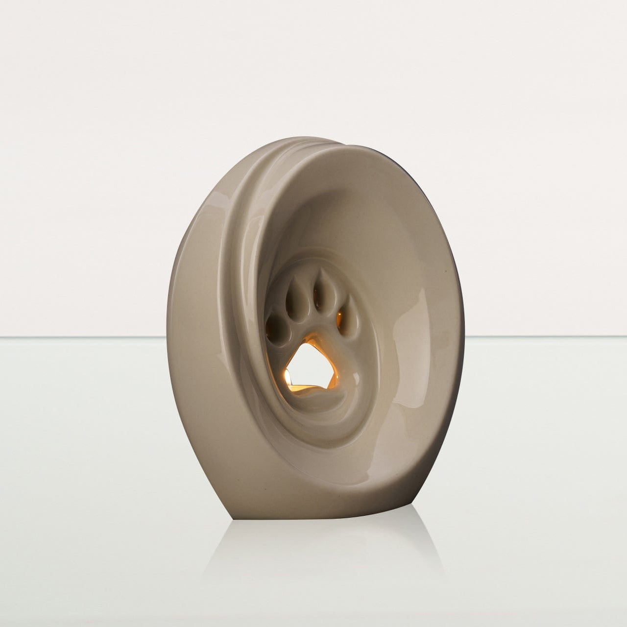 Paw Pet Urn for Ashes - Off-white | Ceramic | Handmade Pet Urn - Pulvis Art Urns