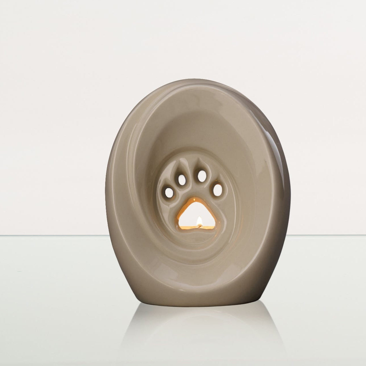 Paw Pet Urn for Ashes - Off-white | Ceramic | Handmade Pet Urn - Pulvis Art Urns