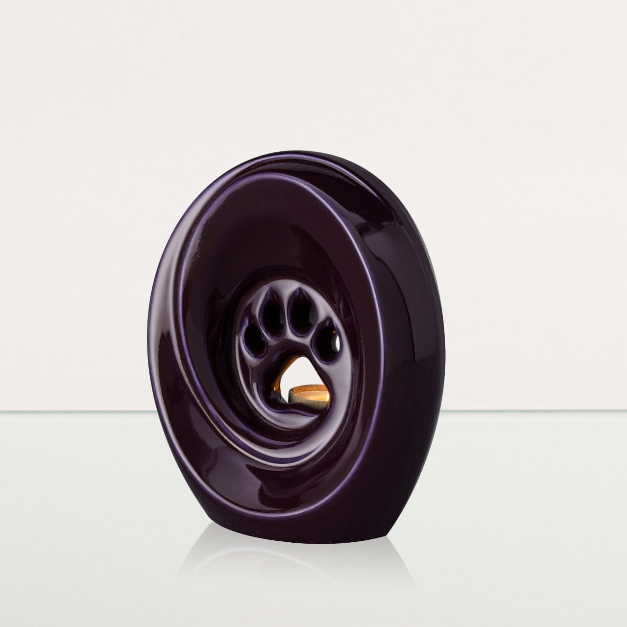 Paw Pet Urn for Ashes - Violet | Ceramic | Handmade Pet Urn - Pulvis Art Urns