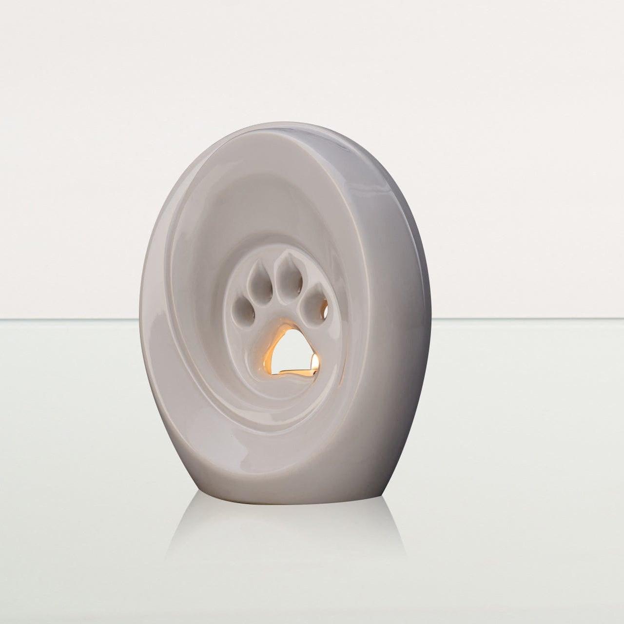 Paw Pet Urn for Ashes - White | Ceramic | Handmade Pet Urn - Pulvis Art Urns