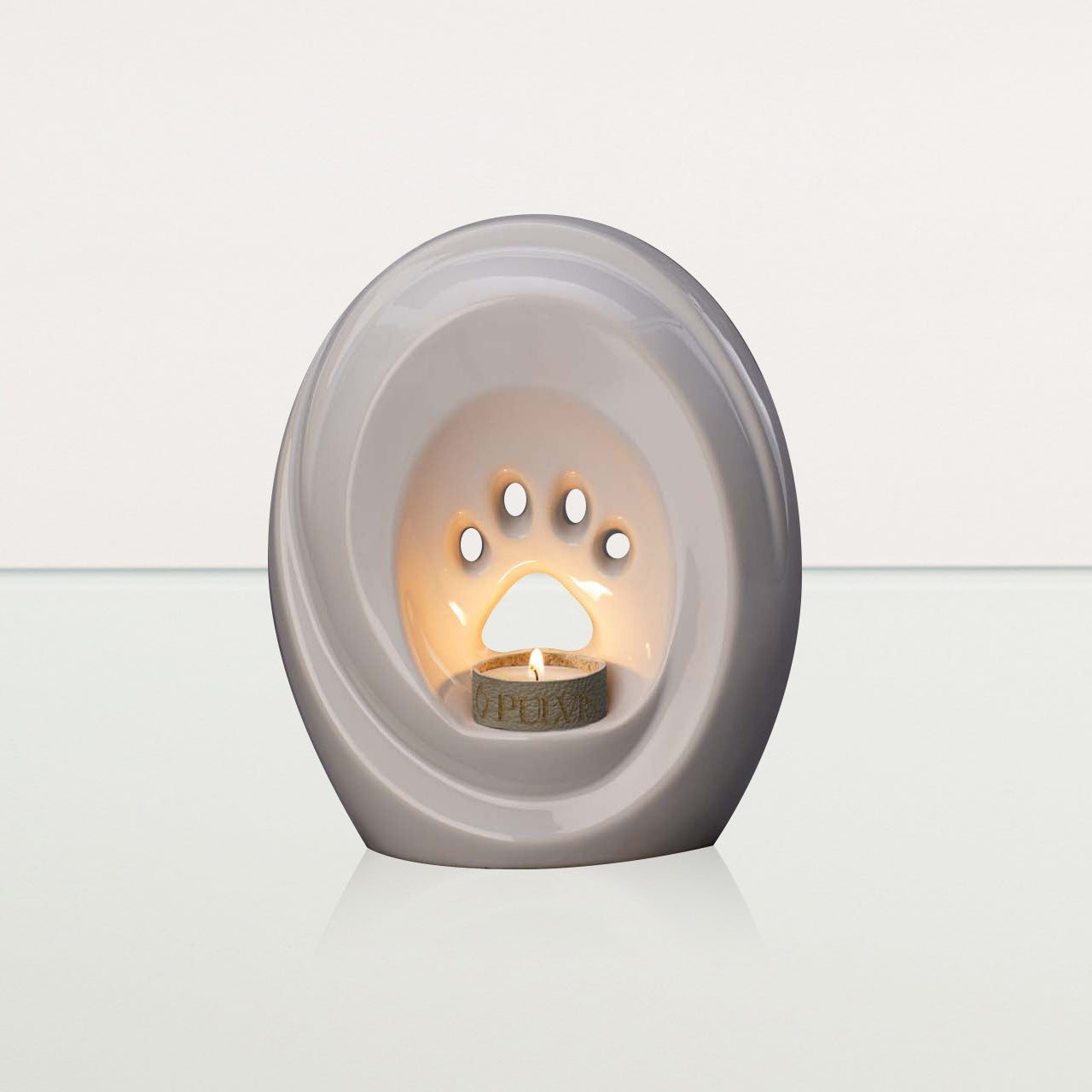 Paw Pet Urn for Ashes - White | Ceramic | Handmade Pet Urn - Pulvis Art Urns