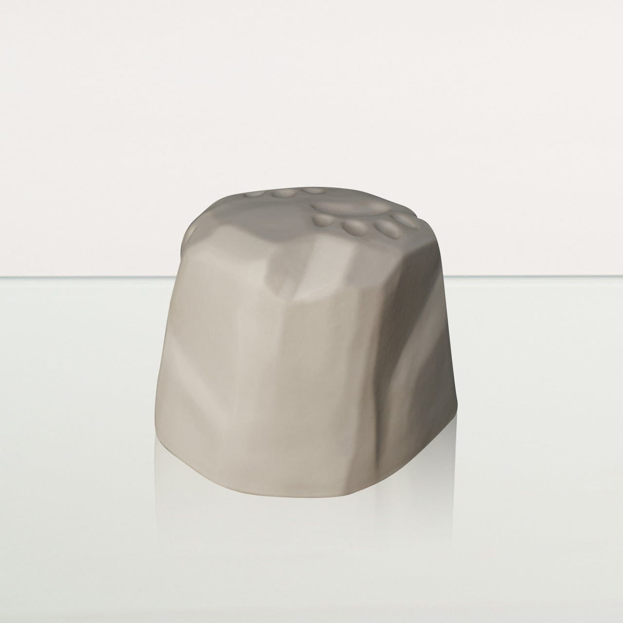 Paw Print Urn For Pet Ashes - White Matte | Ceramic Pet Urn - Pulvis Art Urns