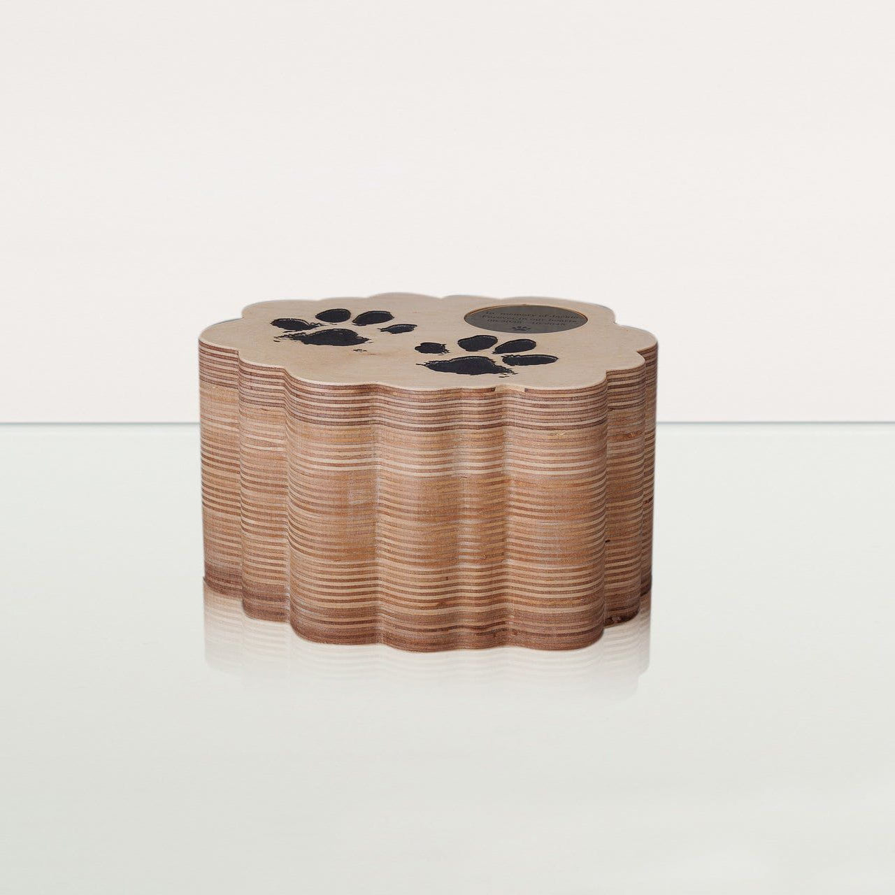 Paws from Heaven Pet Urn - Plywood | Handmade Pet Memorial - Pulvis Art Urns