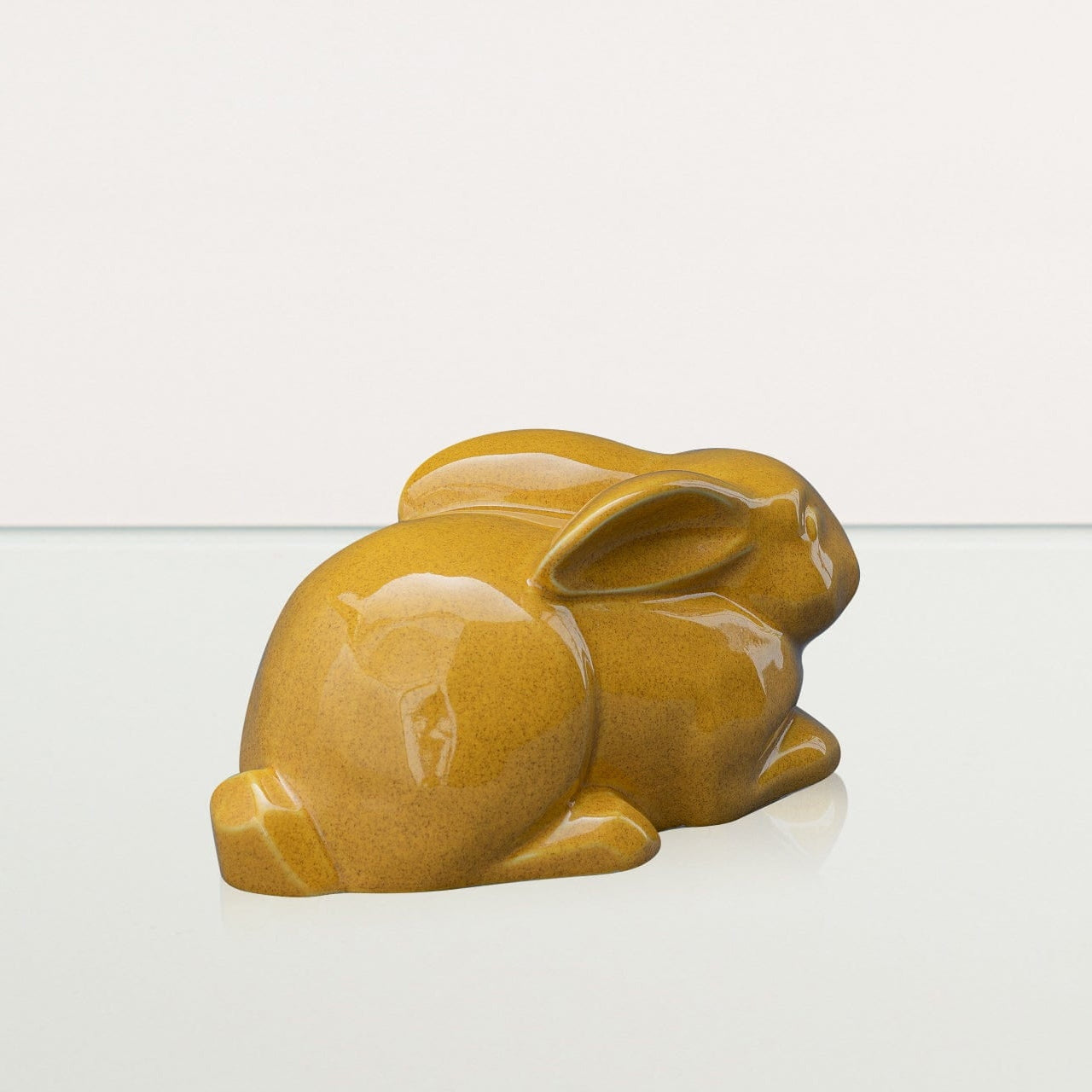 Rabbit Urn For Ashes - Amber Yellow | Ceramic Bunny Urn - Pulvis Art Urns