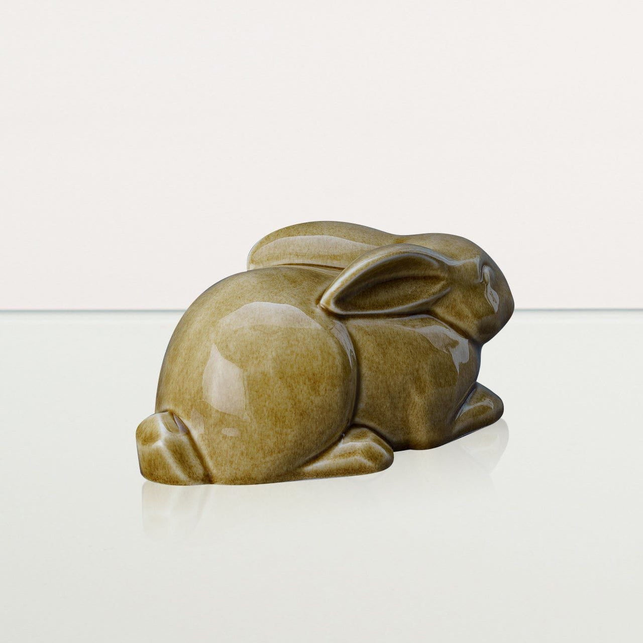 Rabbit Urn For Ashes - Dark Sand | Ceramic Bunny Urn - Pulvis Art Urns