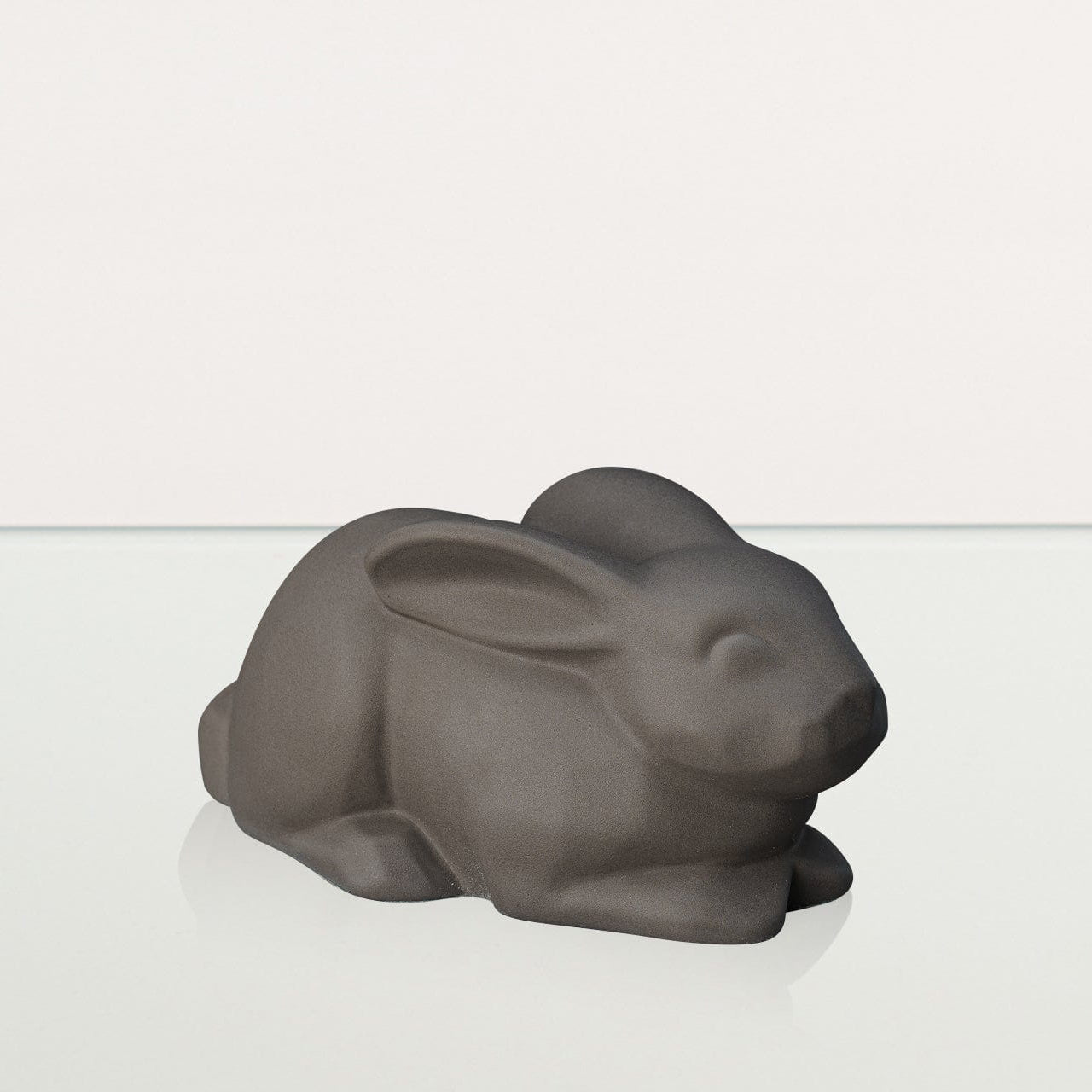 Rabbit Urn For Ashes - Grey Matte | Ceramic Bunny Urn - Pulvis Art Urns