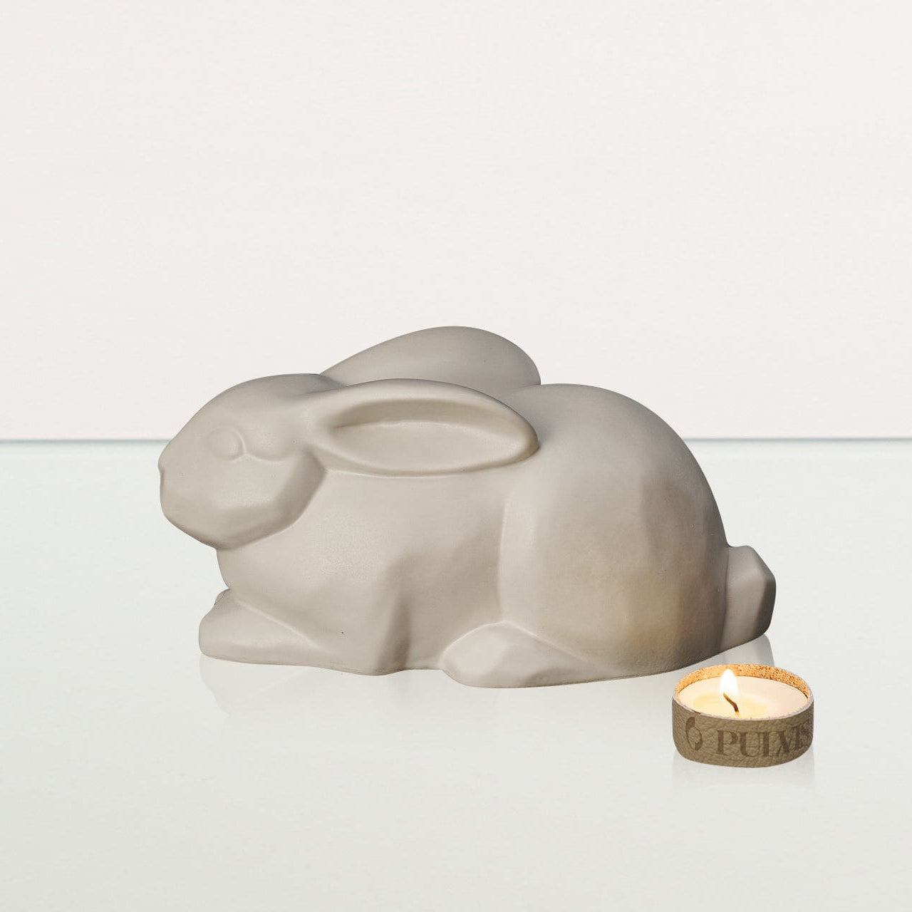 Rabbit Urn For Ashes - White Matte | Ceramic Bunny Urn - Pulvis Art Urns