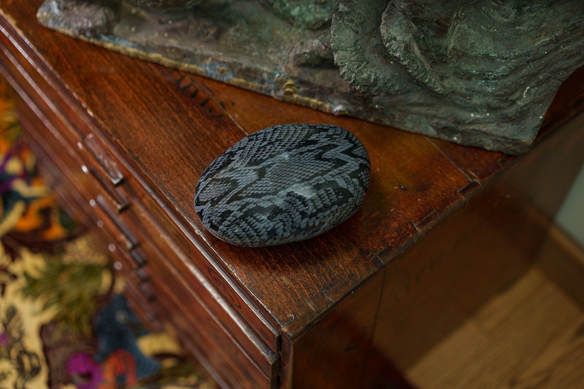 Reptile Pet Urn - Cobalt Blue | Ceramic | HydroGraphics - Pulvis Art Urns