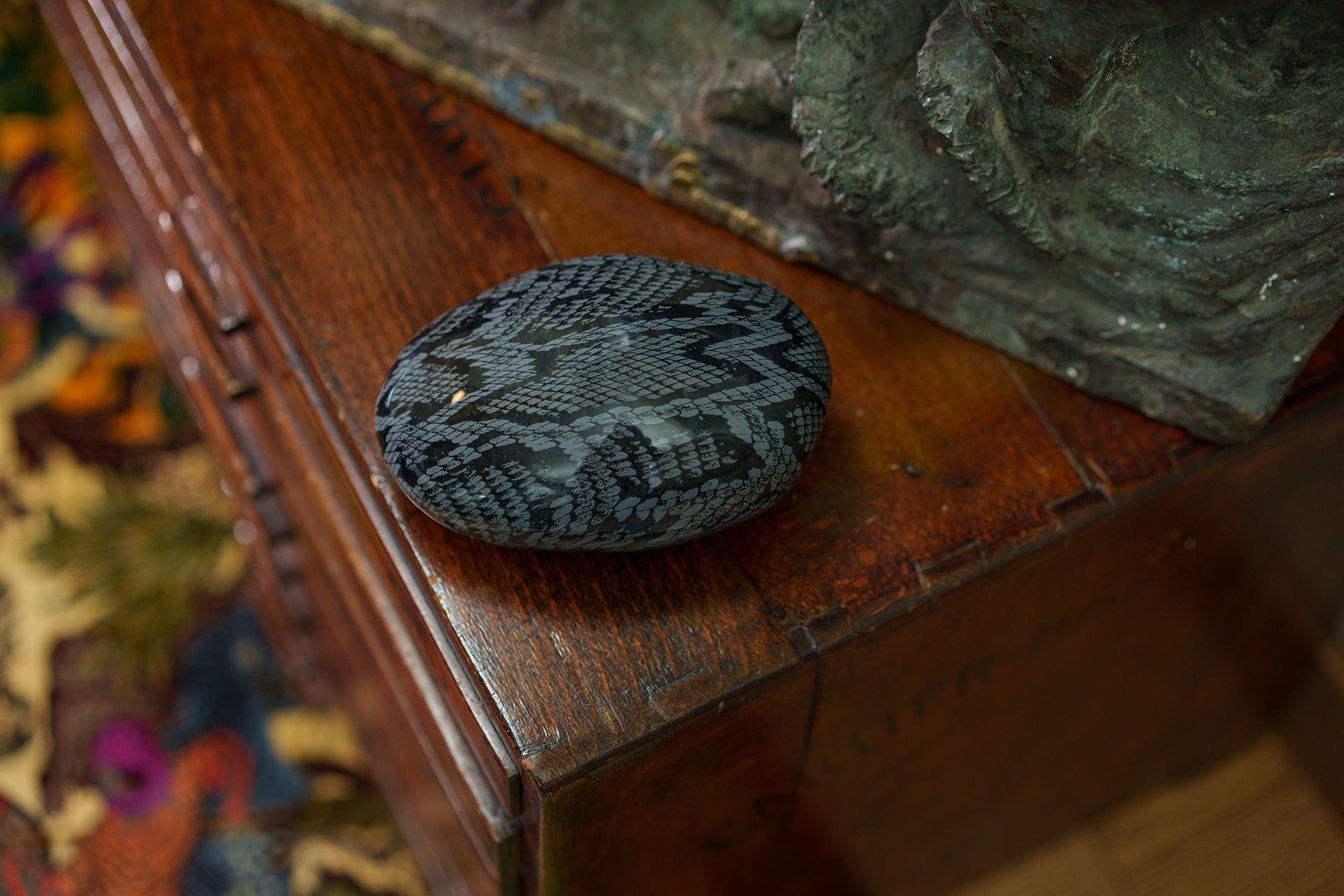 Reptile Pet Urn - Cobalt Blue | Ceramic | HydroGraphics - Pulvis Art Urns