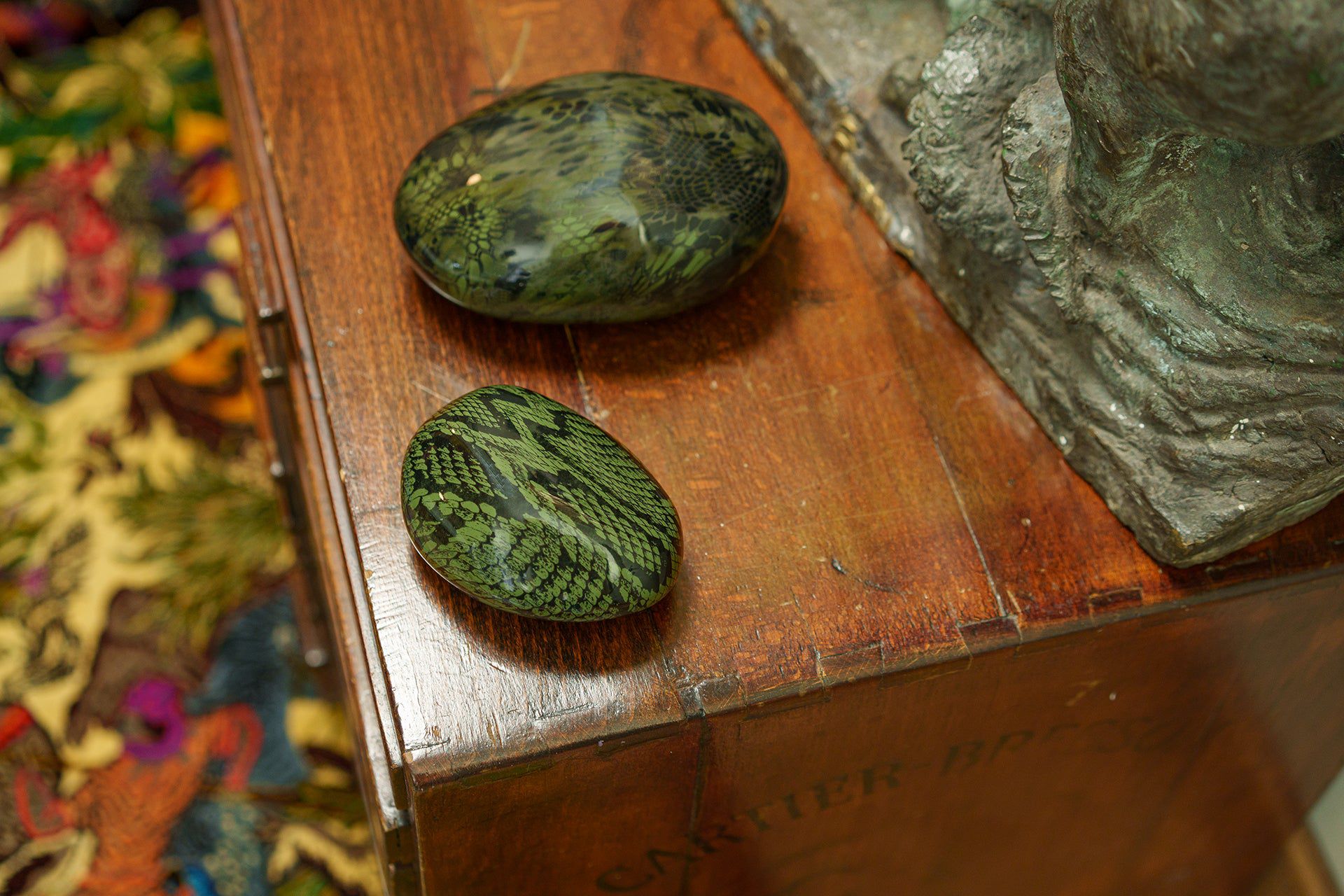 Reptile Pet Urn - Dark Green | Ceramic | HydroGraphics - Pulvis Art Urns