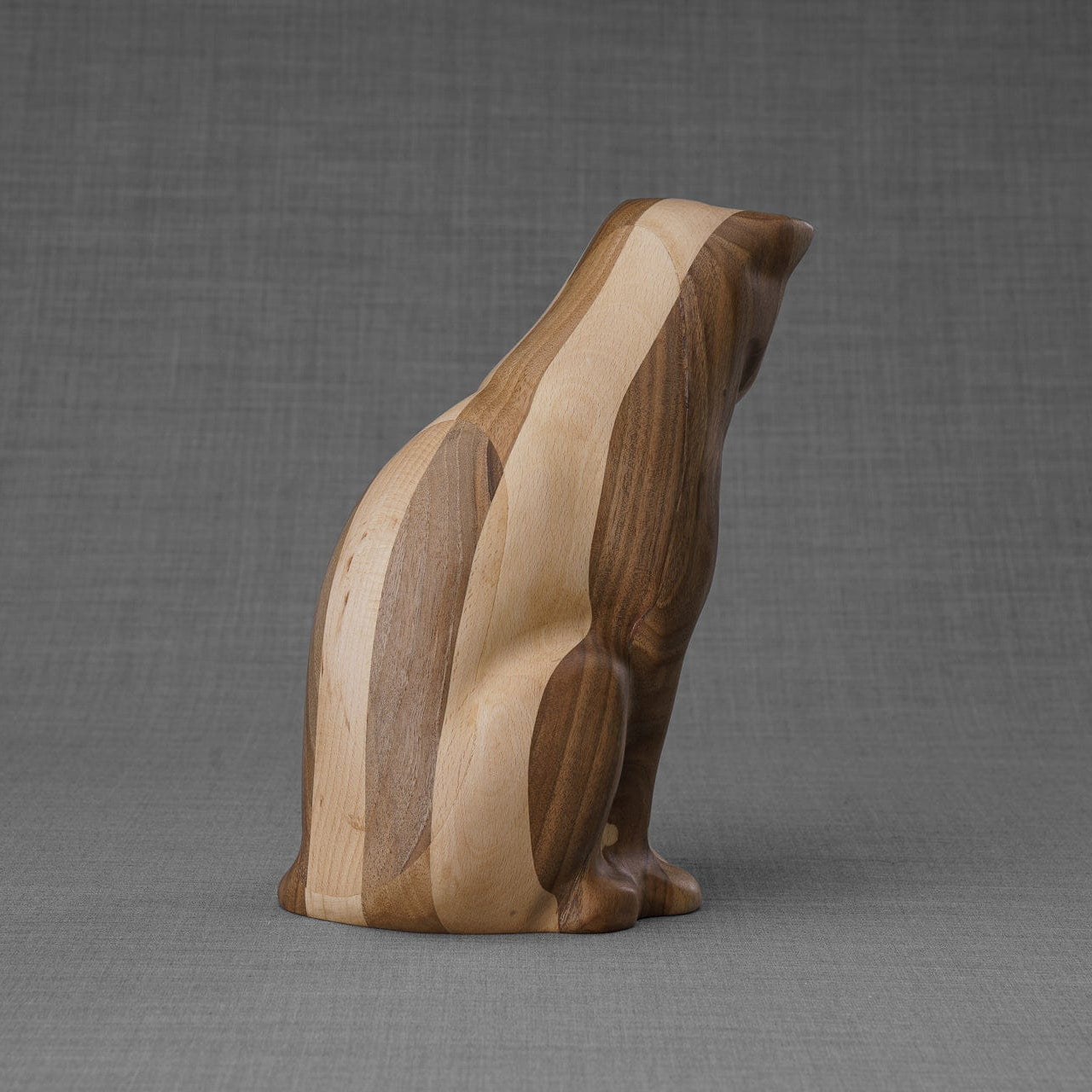 Wooden Pet Urn "Neko" - Pet Crematon Urn | Handmade - Pulvis Art Urns