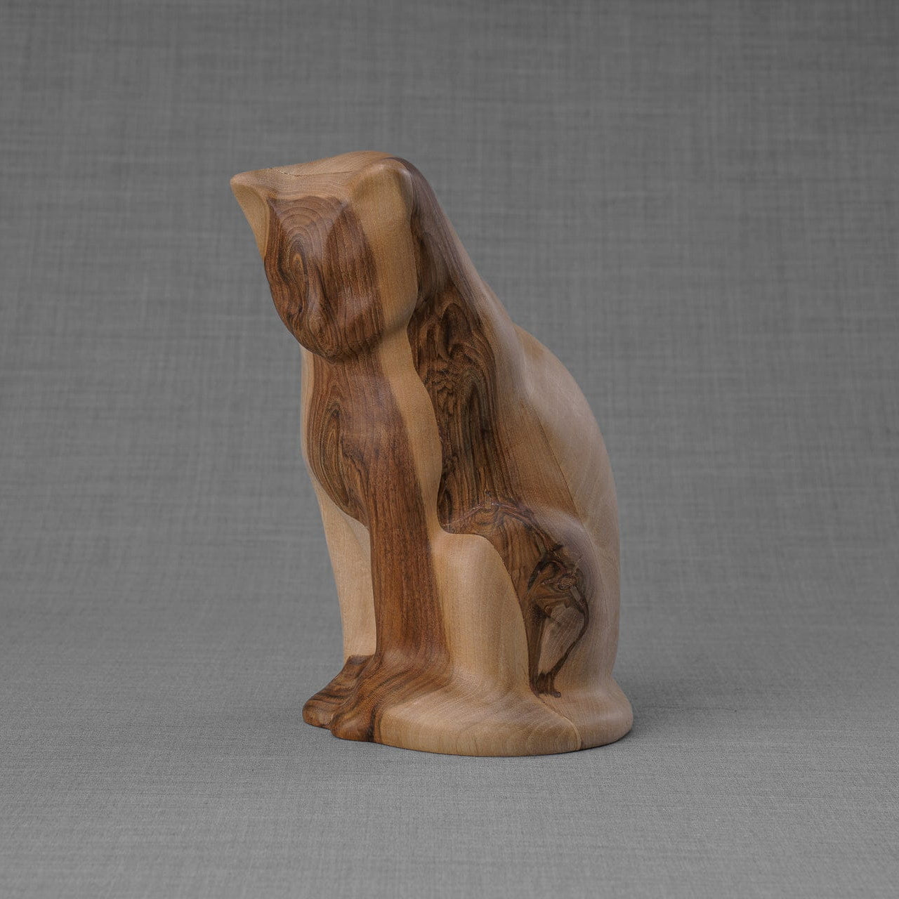 Wooden Pet Urn "Neko" - Pet Crematon Urn | Handmade - Pulvis Art Urns
