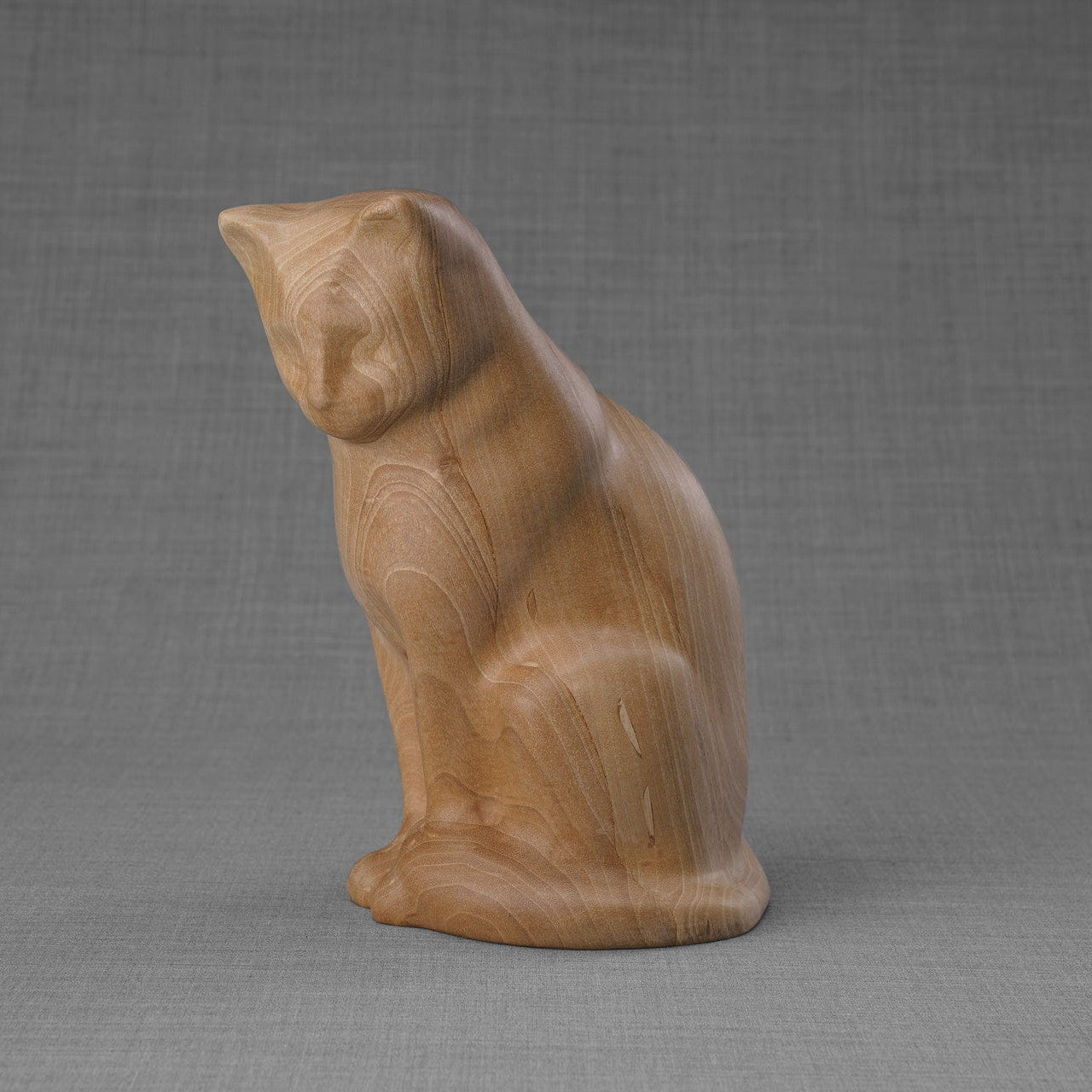Wooden Pet Urn "Neko" - Pet Crematon Urn | Handmade - Pulvis Art Urns