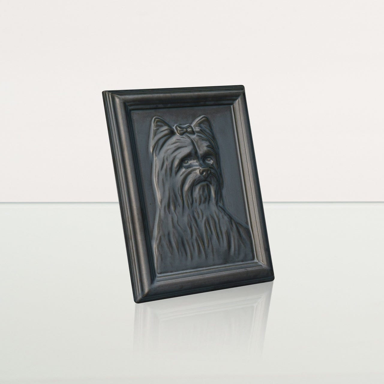 Yorkie Pet Urn - Dark Matte | Ceramic | Handmade - Pulvis Art Urns