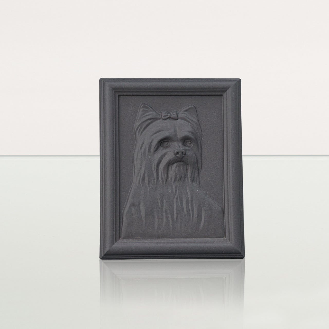 Yorkie Pet Urn - Gray Matte | Ceramic | Handmade - Pulvis Art Urns