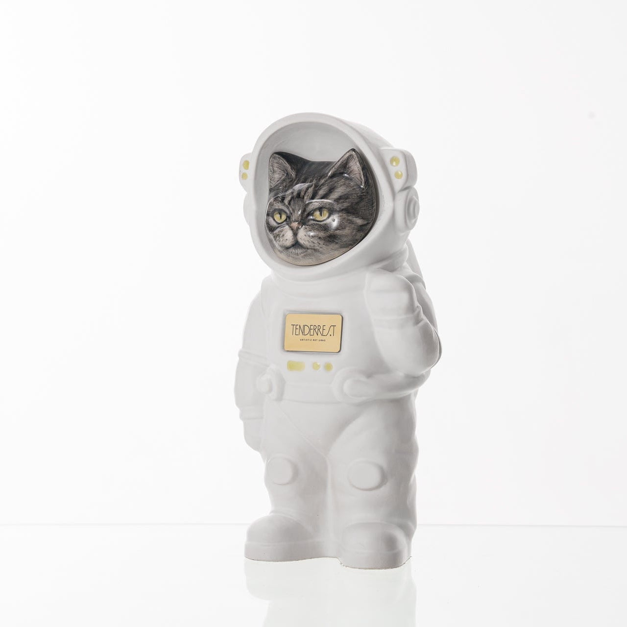 TenderRest Urns Pet Urn White Matte / CUSTOM (by photo) Customizable Pet Cremation Urn - Cat | Ceramic Handmade Figure