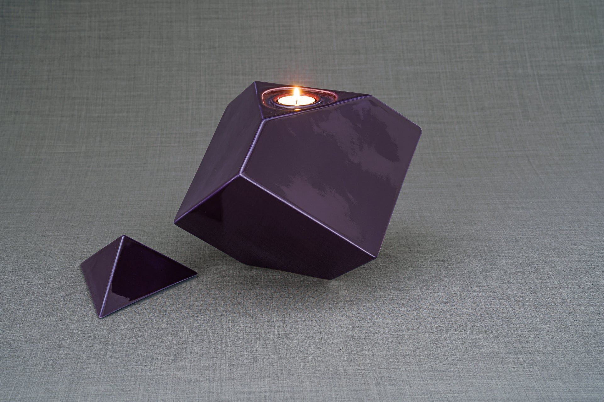 Abstract Cremation Urn for Ashes - Large | Violet | Ceramic - Pulvis Art Urns