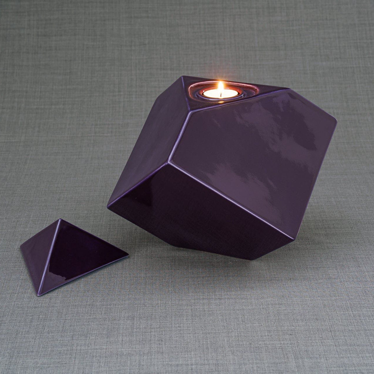 Abstract Cremation Urn for Ashes - Large | Violet | Ceramic - Pulvis Art Urns